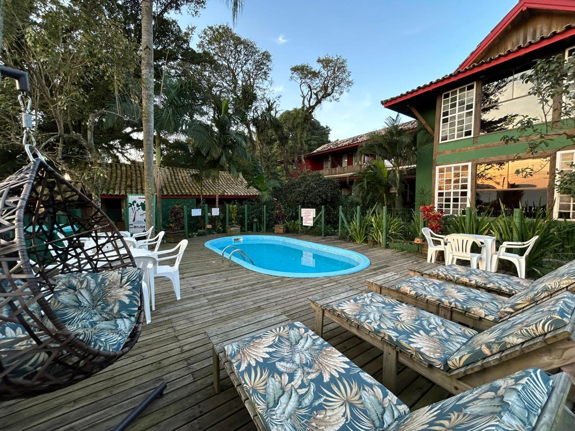 Pousada Canoa Azul Na Praia Da Ferrugem Garopaba Exterior foto